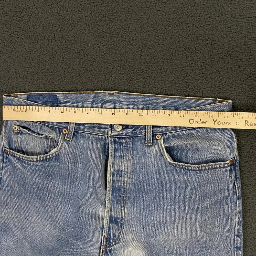 Levis 501 Jeans FITS 34x30 Blue Vintage 80s Made in USA Button Fly Classic Denim